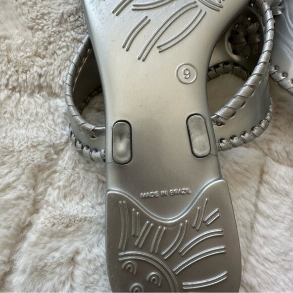 Jack Rodgers | Navajo Bahamas Jelly Silver Sandals | Size 6 - Picture 5 of 6